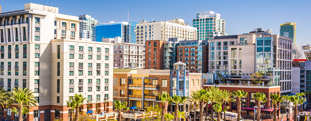 Office buildings in downtown San Diego