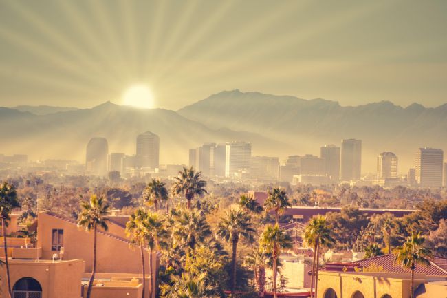 Sunrise over Phoenix, AZ