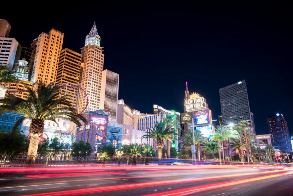 LAS VEGAS / UNITED STATES OF AMERICA - JULY 20 2016 - Cityscape of Las Vegas. Las Vegas Strip