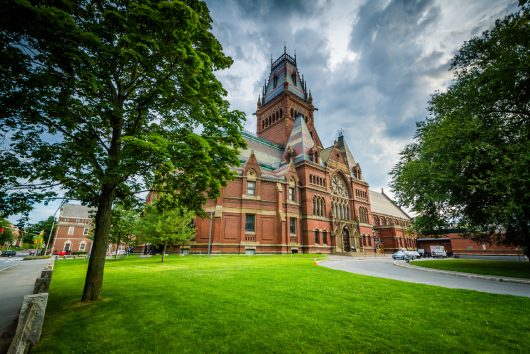 The Harvard Memorial Hall, at Harvard University, in Cambridge, Massachusetts.