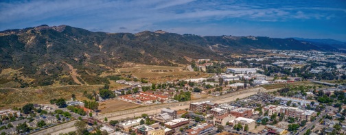 Aerial View of Downtown Temecula, California