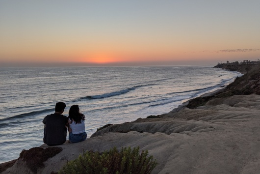 Sea ,Cliff,Sunset,-,Southern,California,Coastal,Scenes
