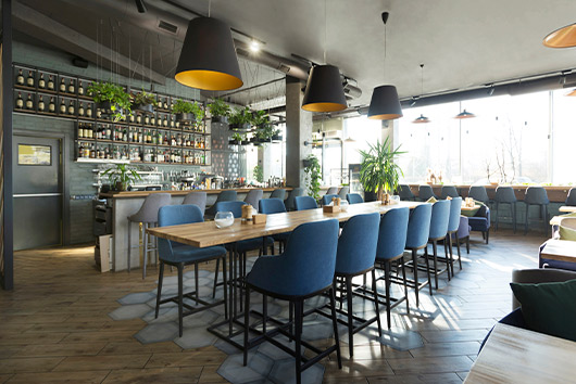 elegant modern restaurant.