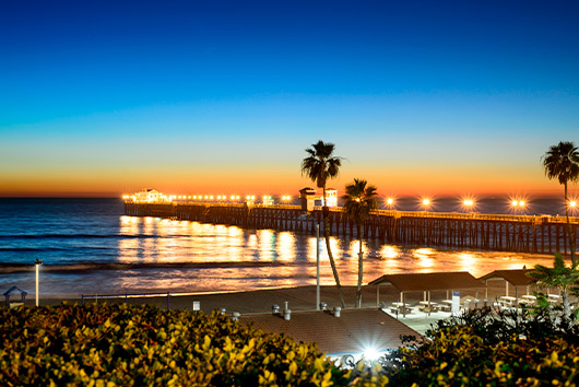 Escondido beach at night.