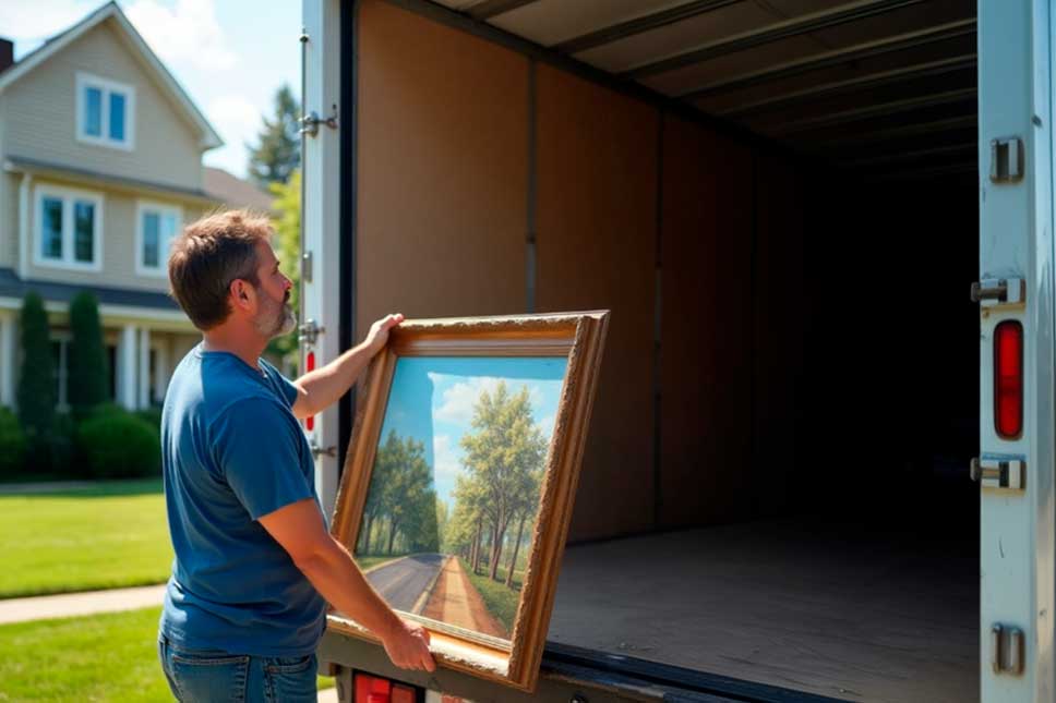 Mover moving art. Cover image for Fine Art Moving Services Guide