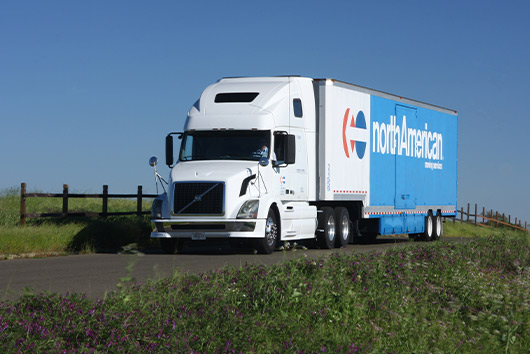 moving truck on the road
