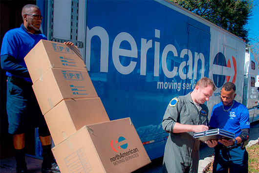 Image of Oakley American Moving and Storage branding, promoting moving services in Florida, tailored for military families.