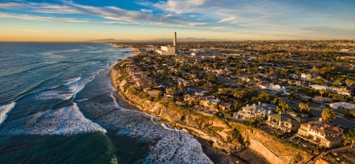 Aerial image of Carlsbad, California, USA.