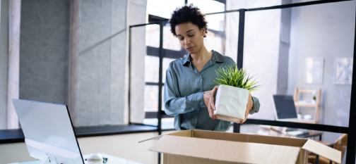 Resign From Job Or Fired Employee Moving Out Of Office