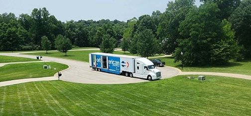 moving truck at green park.