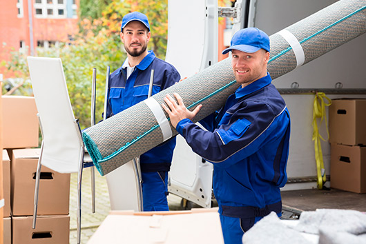 movers from Oakley relocation with carpet and chair