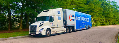 North American Van Lines moving truck for Oakley relocation moving company.